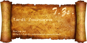 Tardi Zsuzsanna névjegykártya